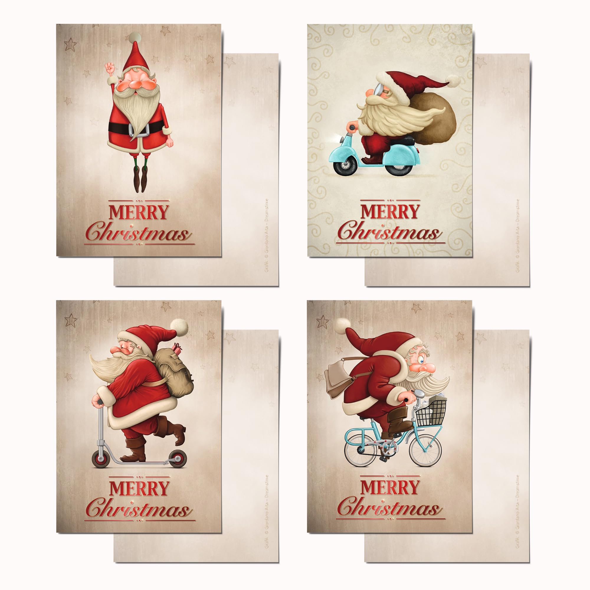 Cartoline Divertenti Di Babbo Natale - Italia