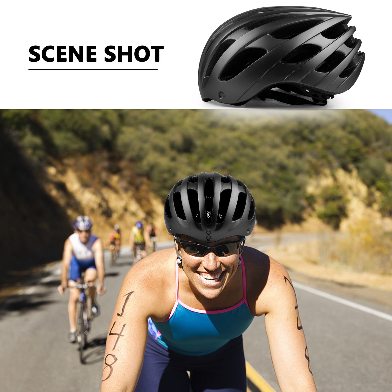 Casco Bicicleta Adulto con Luz LED – Casco MTB Carretera y Montaña, Ajustable, Visera Desmontable, Material EPS, Certificado CE y TÜV, Alta Protección y Ventilación (Modelo KL-049)