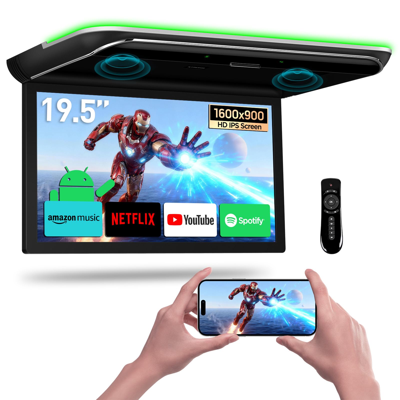 Amazon.co.jp: XTRONS フリップダウンモニター 19.5インチ Android