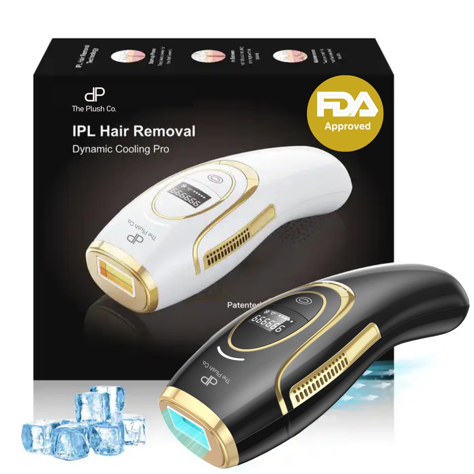 ThePlushCo Laser Hair Removal Machine Ice Cooling, FDA-Approved 