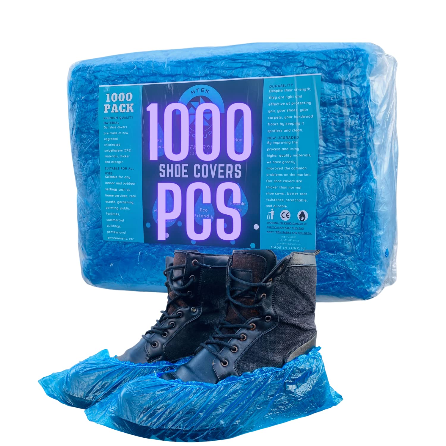1000 Piece (500 Pairs) Shoe Covers Disposable - Non Slip 15.7'' Hygienic Shoe & Boot Covers Recyclable Waterproof Shoe Booties for Indoors. Booties Cover See all models.
