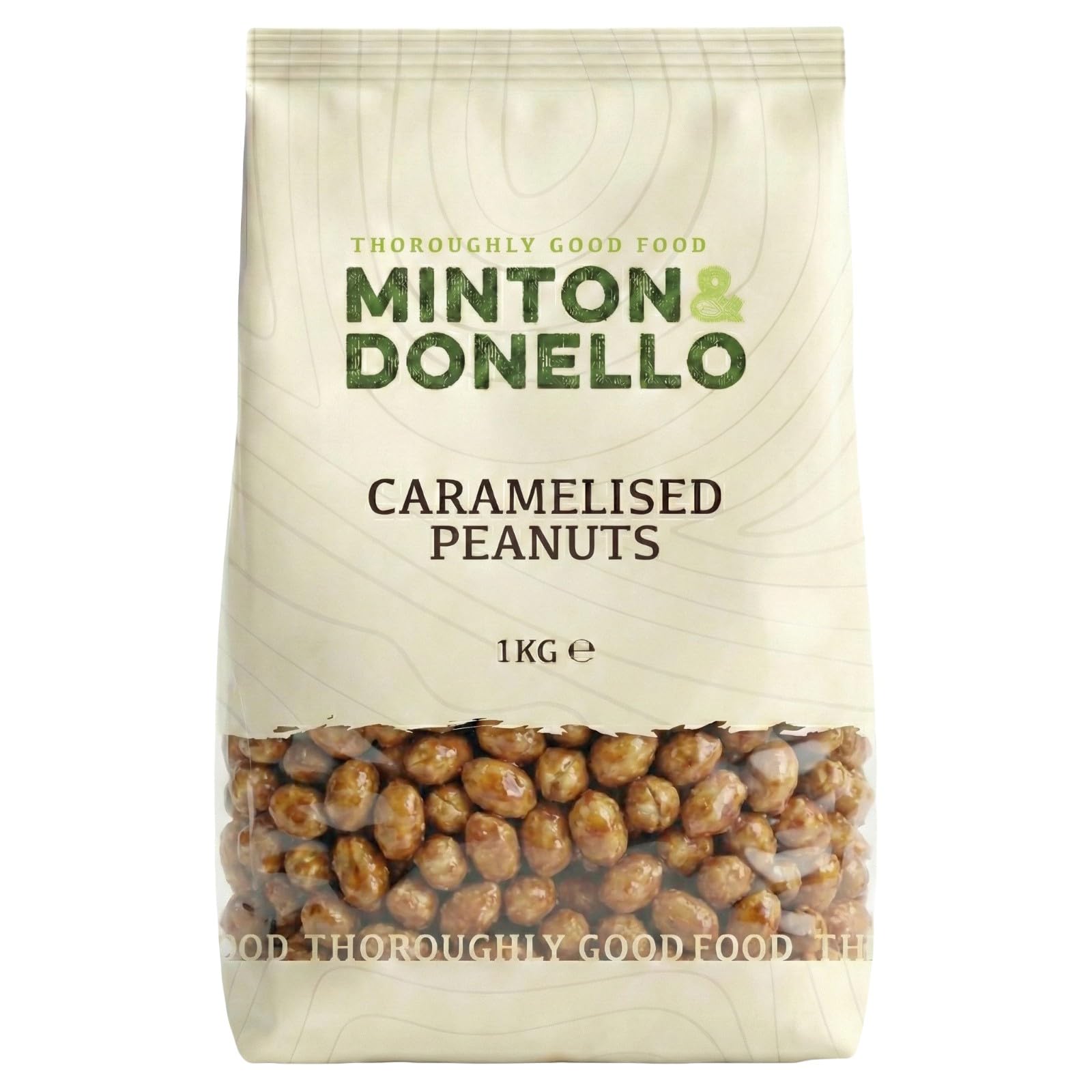 Minton & Donello Caramelised Peanuts 1kg – Roasted Peanuts with Sweet Caramel Coating, Sugared Nuts & Gourmet Sweets Snack, Great for Sharing, Baking & Desserts Bulk Pack