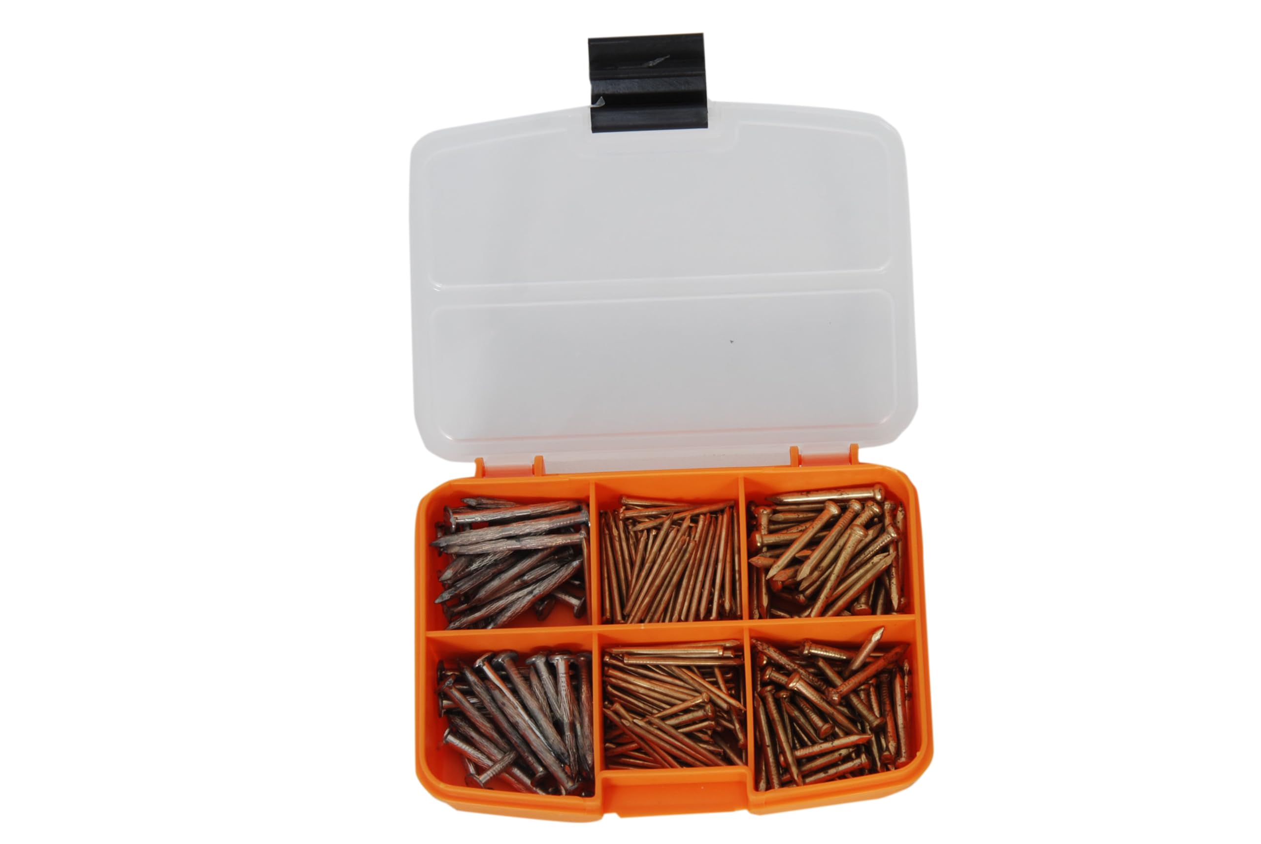 Netzerkoz set 260 chiodi in cemento - 3 tipi di chiodi in acciaio per cemento, mattoni, intonaco, legno, pareti e parquet, assortimento con scatola di immagazzinaggio