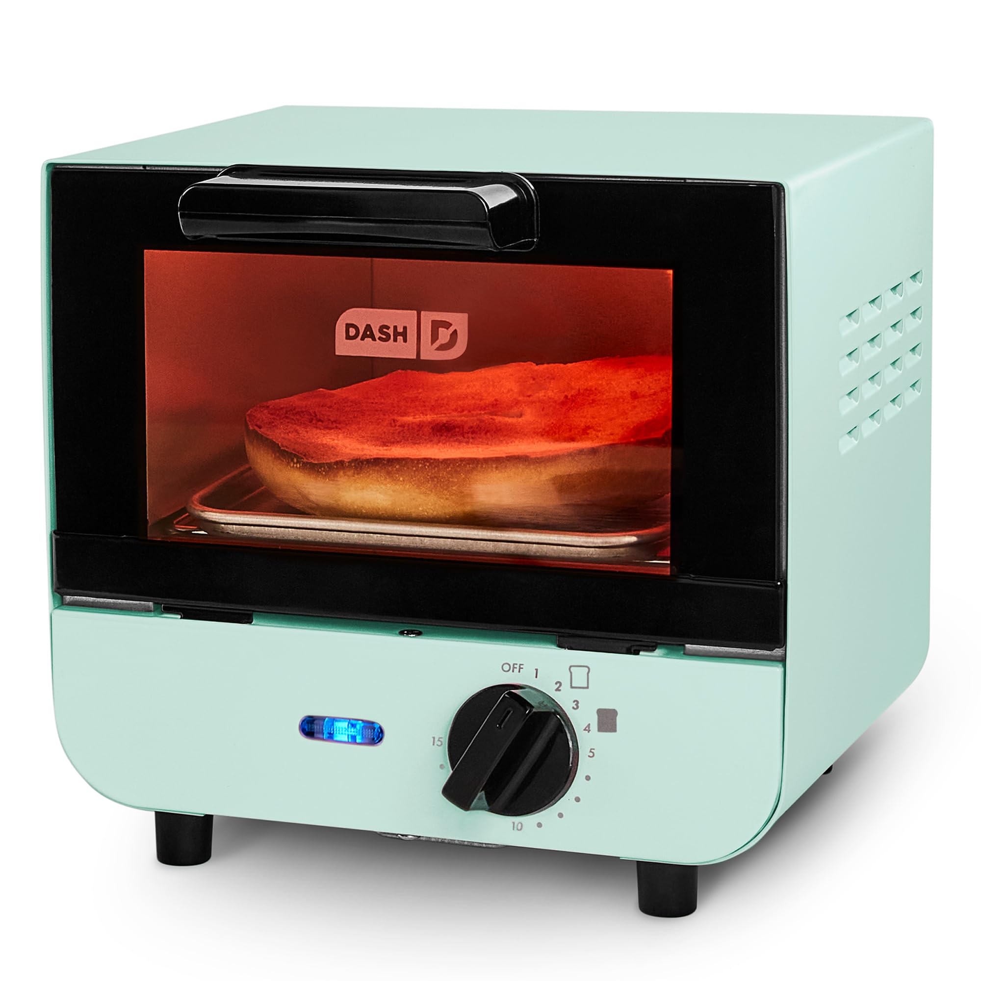 Dash DMTO100GBAQ04 Mini Toaster Oven Cooker for for Bread, Bagels, Cookies, Pizza, Paninis & More with Baking Tray, Rack, Auto Shut Off Feature, Aqua-image-19