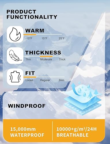 Miniatura 6 de GSOU SNOW Trajes de esquí para mujeres y hombres, trajes de nieve de una pieza, impermeables, resistentes al viento, traje de nieve aislado para