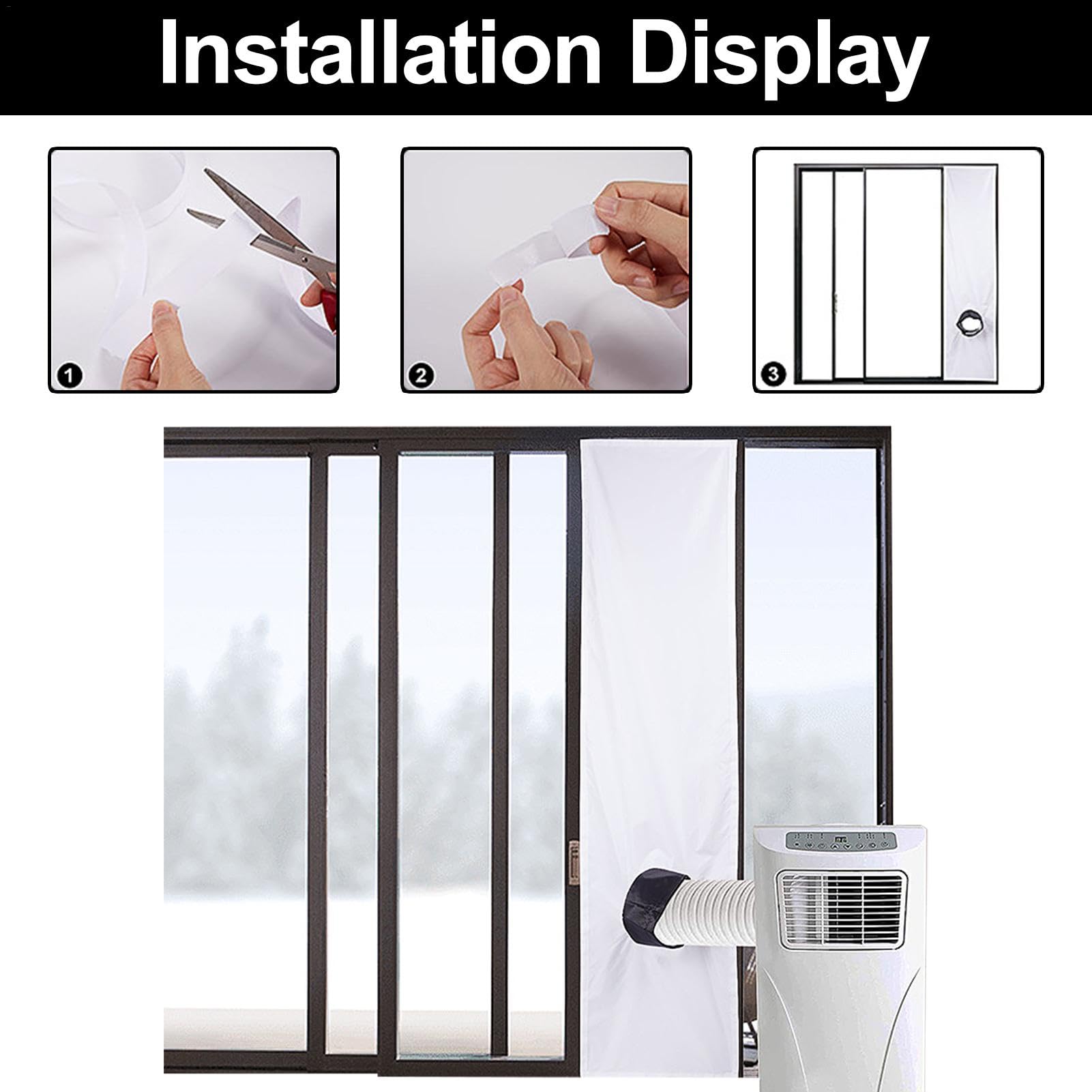 Kit De Sello De Ventana - Sello De Ventana De Aire Acondicionado Portátil | Kit De Ventilación De Aire Acondicionado Portátil para Ventana | Sellado De Ventana De Unidad De Aire