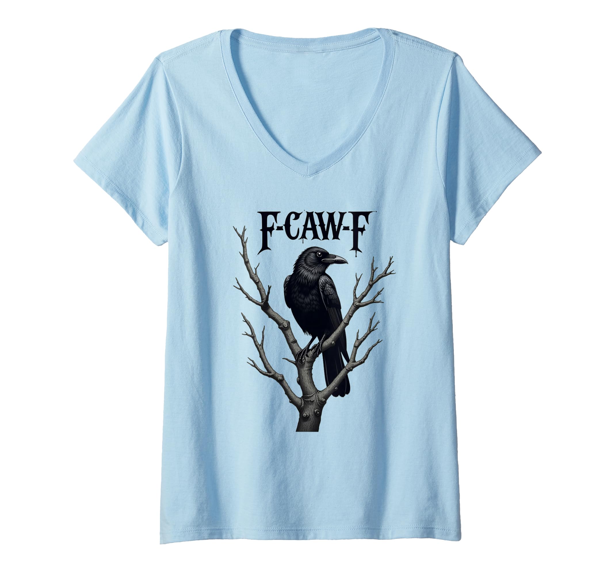 T-Shirt Humoristique 'F-Caw-F Poulet' - Col En V, Design Drôle Pour Hommes Et Femmes, Coton Léger