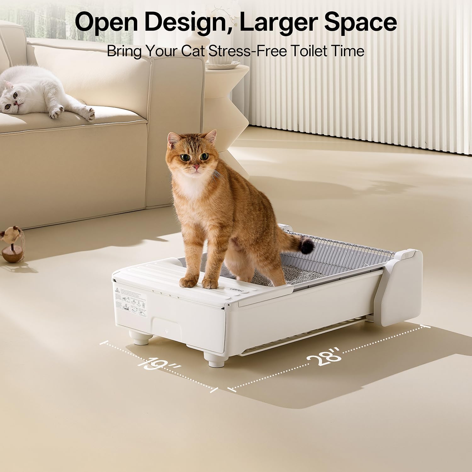 Amazon | UBPET セルフクリーニング猫用トイレ、複数の猫用オープン