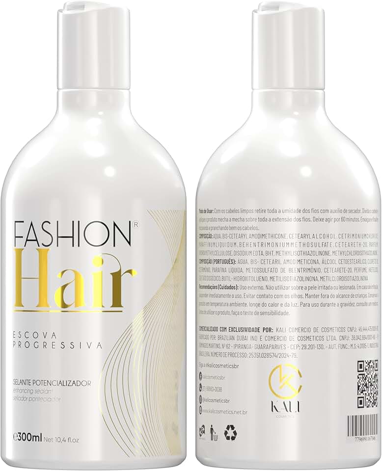 Escova Progressiva Fashion Hair, 300ml, Selante Potencializador, Sem Formol, Para Todos os Tipos de Cabelo