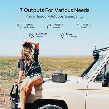 FlashFish ポータル電源　300W/230Wh Amazon.com: Flashfish 300W Portable Power Station 230Wh