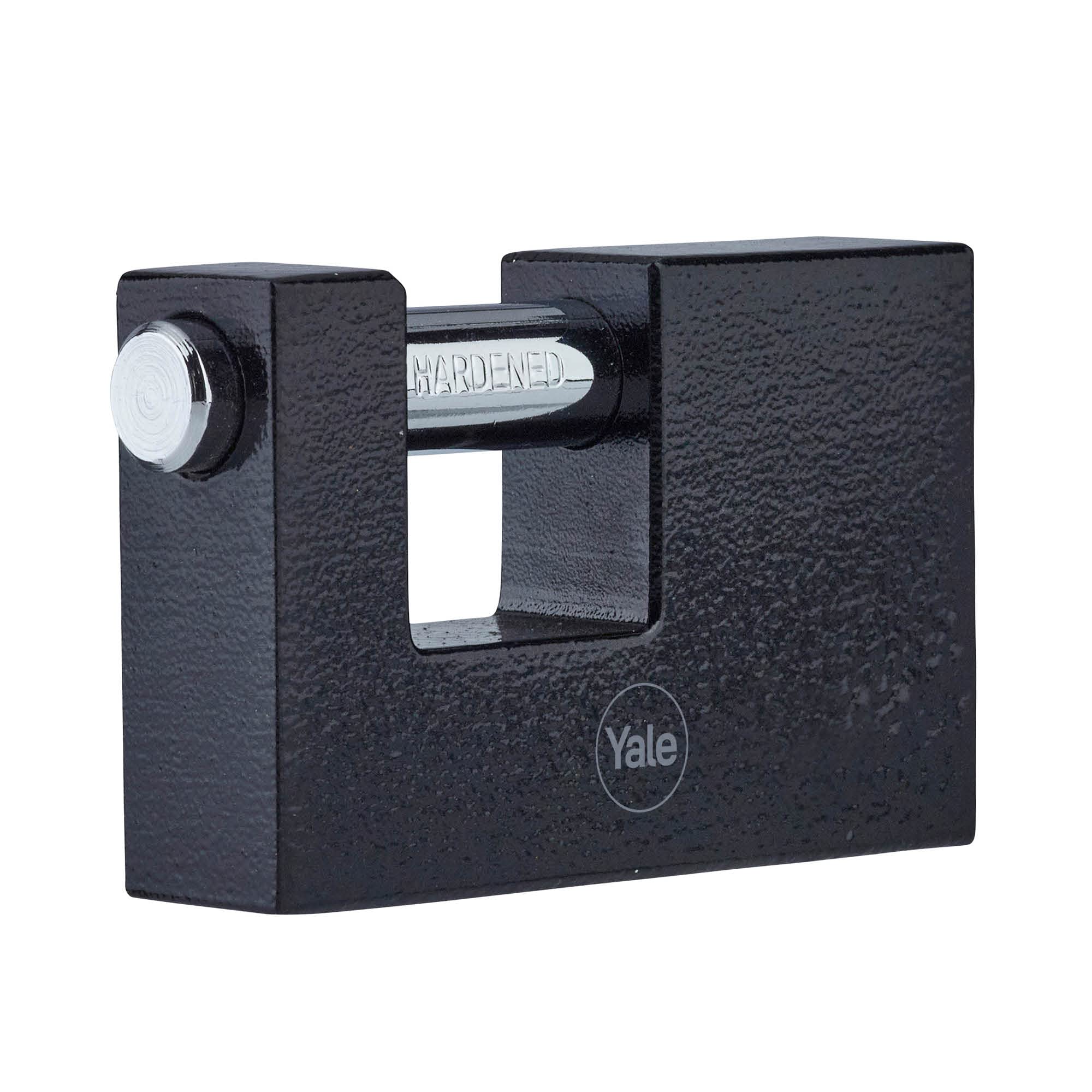 Yale Lucchetto Y113BL/75 Lucchetto con chiave – Corpo ferro, arco acciaio temprato, uso esterno