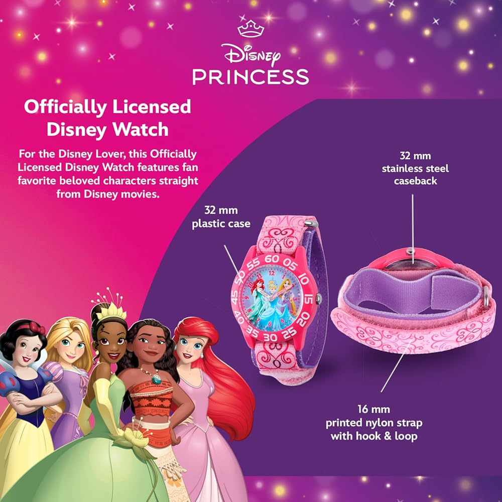 Amazon.com: Disney Princess Watch for Girls Age 4-7, Gift for
