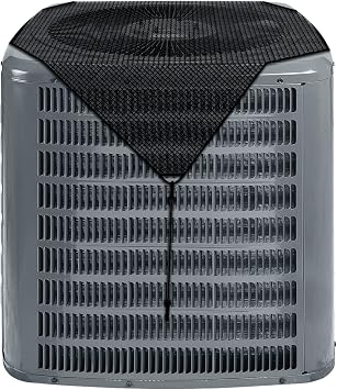 E&K 36"x36" Outdoor AC Unit Cover Air Conditioner Compressor Mesh Top Cover for Outside with Bungee Cords Protect from Leaf Dust and Debris