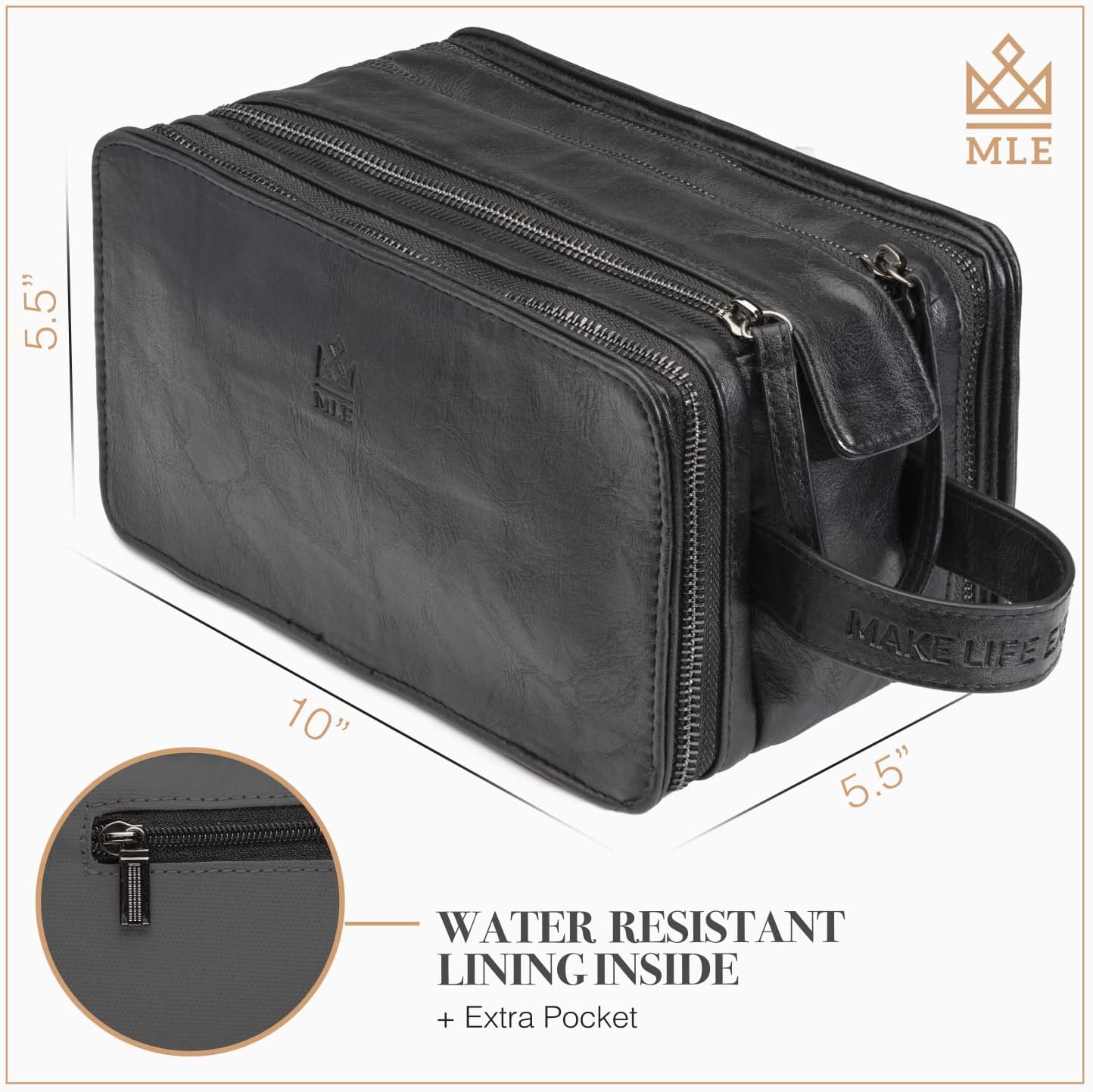 Buy Leather Shaving Bag for Men, Mens 