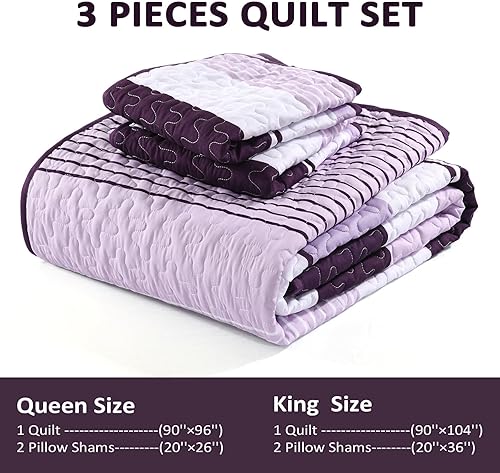 Vista 131 de Juego de edredón gris tamaño King, colcha de cultivo bohemio de otoño a rayas, juego de ropa de cama de microfibra bohemia de 3 piezas, colcha Gris