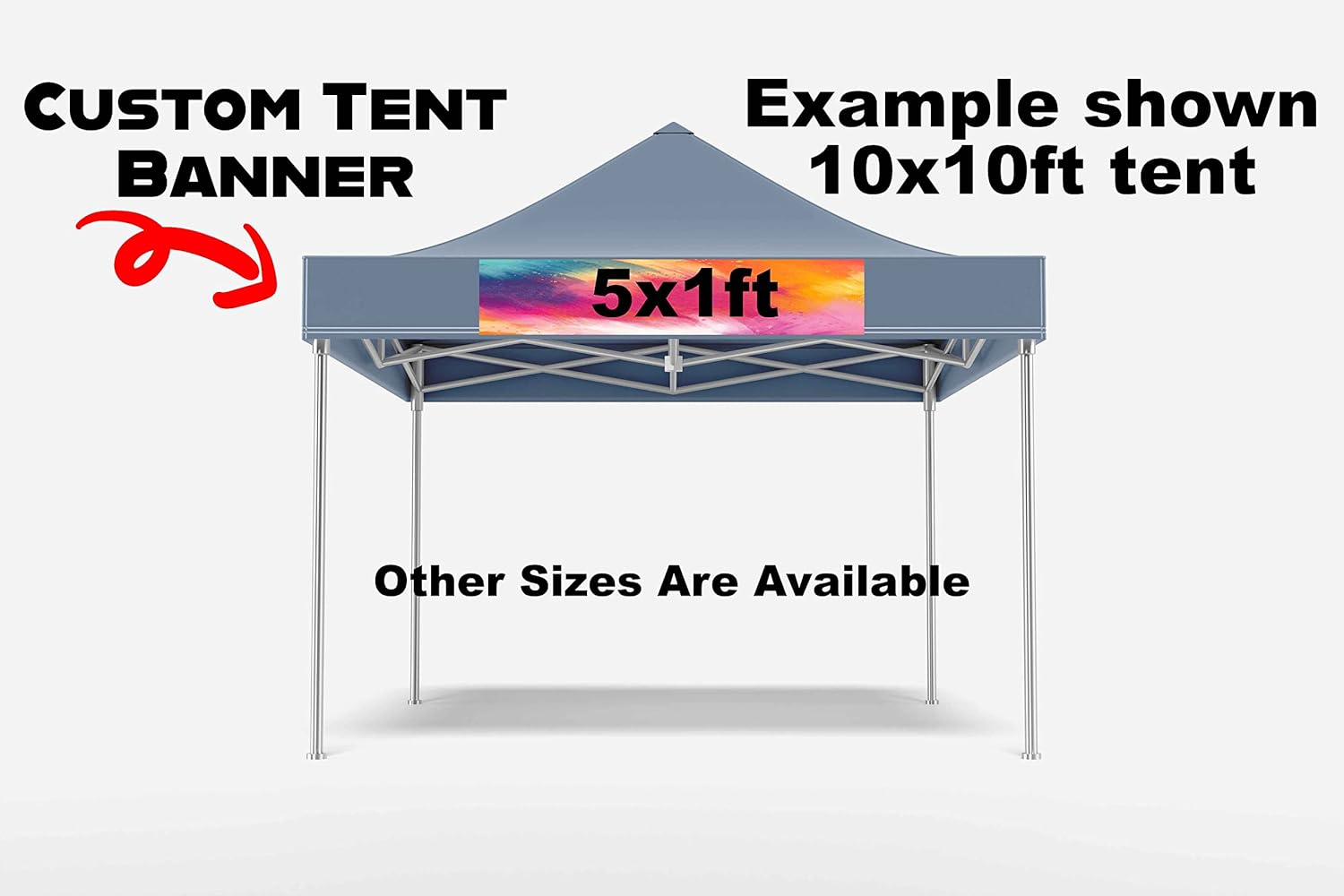 Custom Tent banner for Trade Show, Craft Show or Event, Front of Tent Banner, Fits Most Standard Canopys 10x10 Canopy, craft show display ideas (10x1ft)