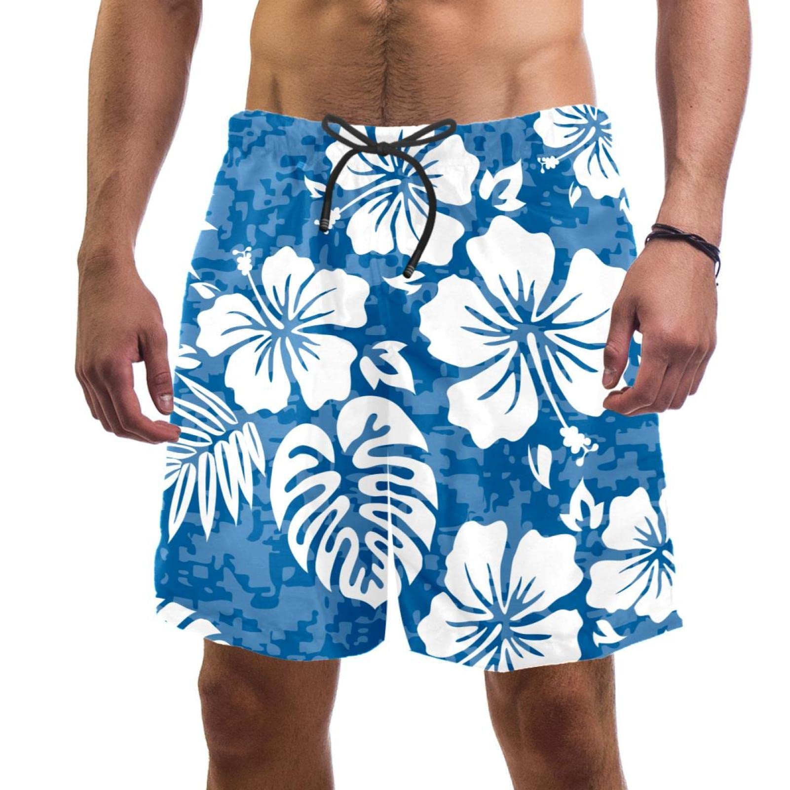 Short de plage à séchage rapide JDEZ maillot de bain fleur - 6