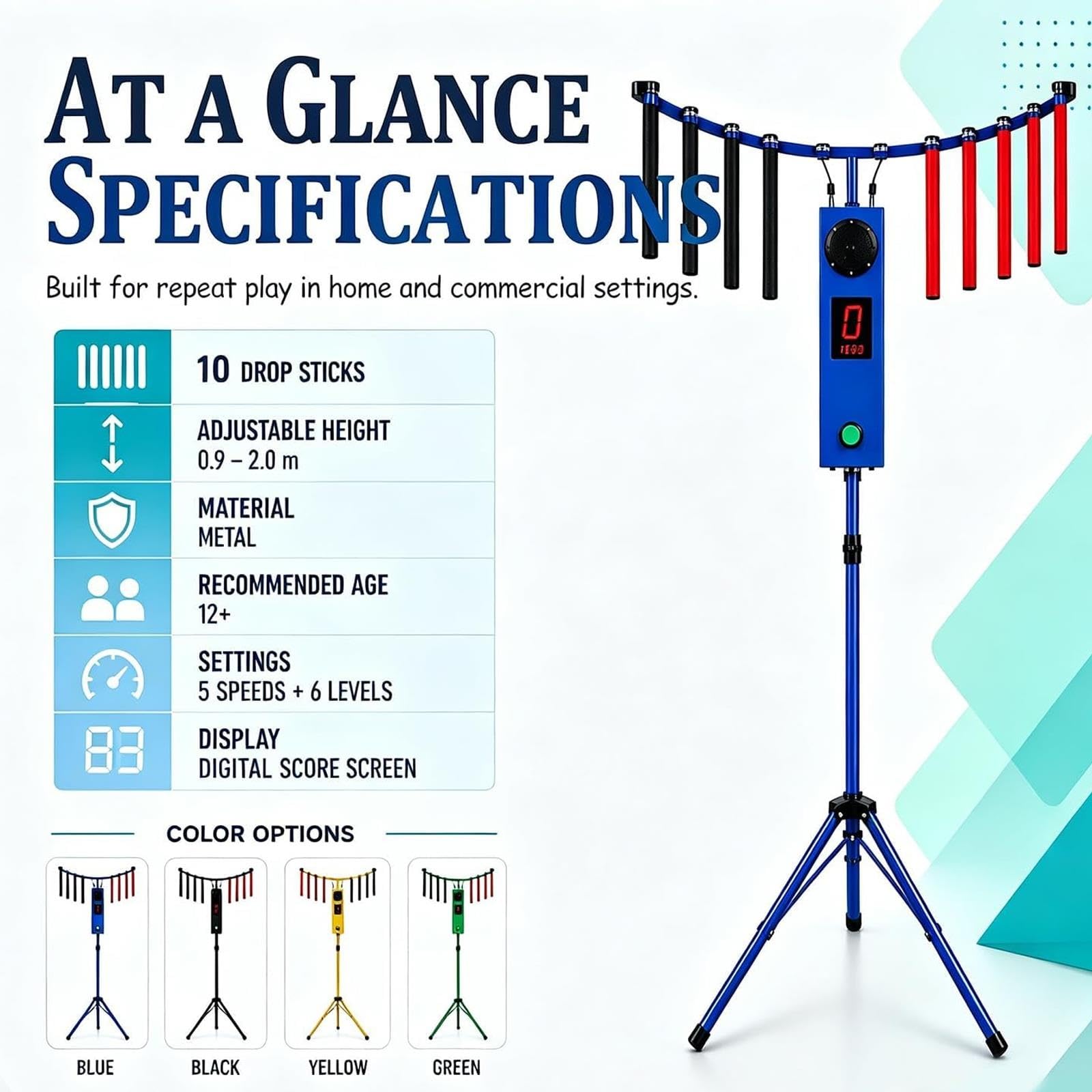 Juego Hand Speed ​​Challenge, 10 Velocidades Y Pantalla LCD
