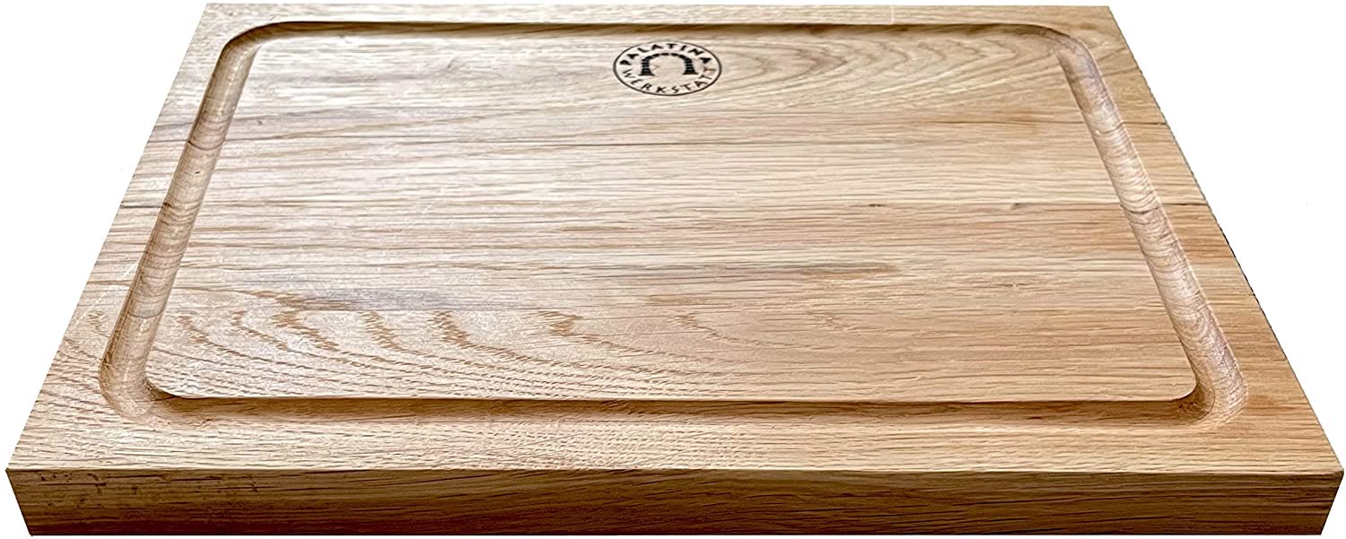 KAI Wasabi Black Steakmesser 67S-400 12cm - Angebotsset 4-teilig - Die erste Wahl für Steakliebhaber & Profi-Köche + 100% handgefertigtes Schneidebrett Unikat aus Eiche 30x22cm