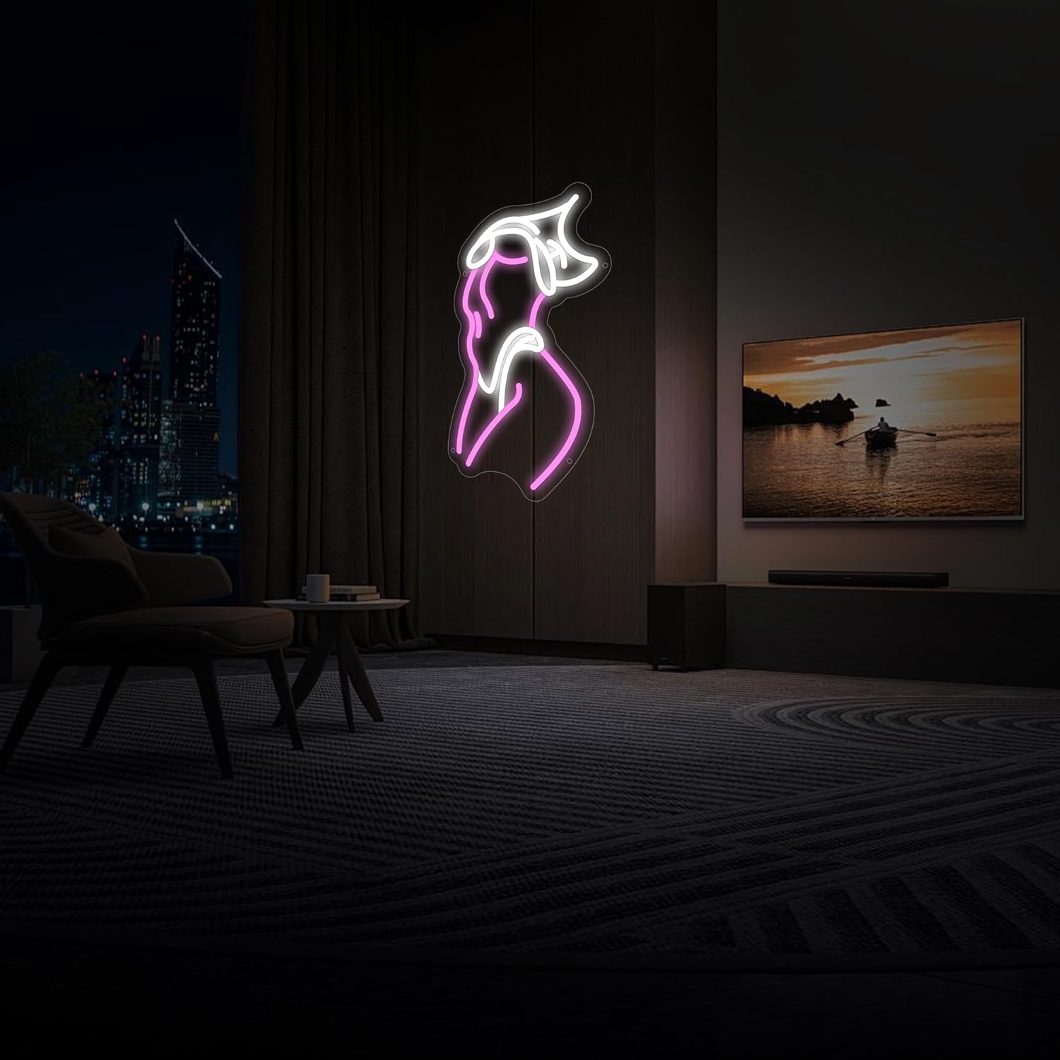 Lady Neon Sign, Pink Women Led Signs for Wall Decor, Dimmable Neon Light Sign for Bedroom, Game Room, Living Room, Bar Decoration, USB Powered Light Up Signs for Man Cave - Image 9