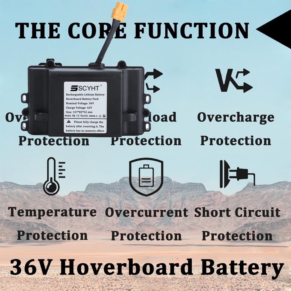 Batterie au Lithium 36 V Batterie Remplacement 3 Ah 2 Ah Batteries Rechargeables 10S1P Batteries pour Hoverboard pour Moteur 50 W 100 W 110 W avec BMS et Port XT60,36v2ah 1pack