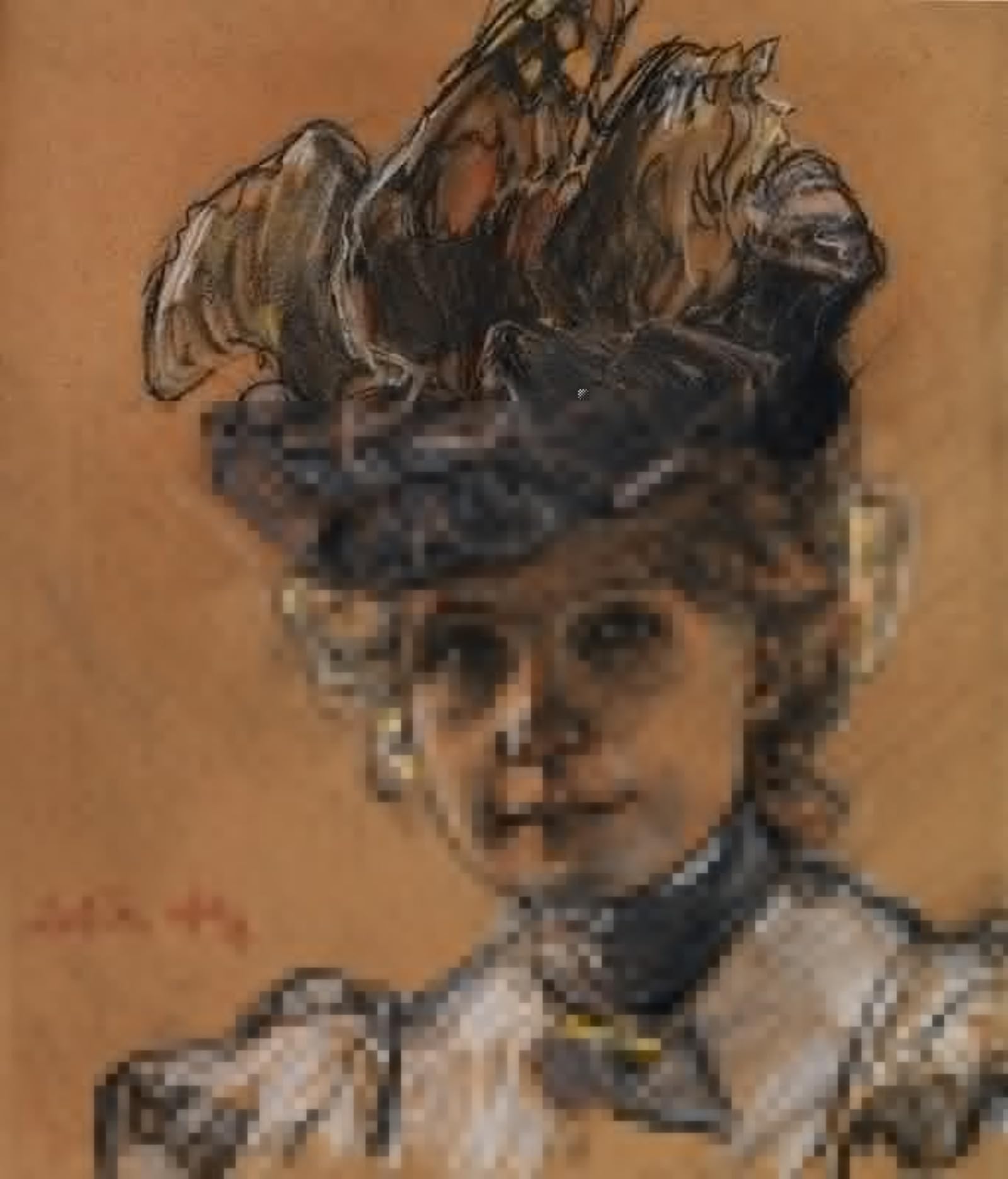 POSTERIIk Famous Print Pop Art Wall Art Graffiti Portrait of Gertraud Luberich by Leo Putz Art Prints for Home Decor 60x90cm