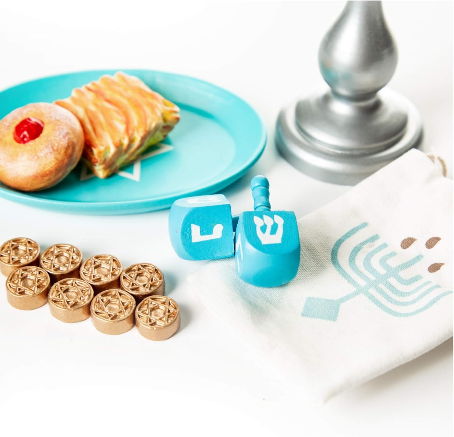 THE QUEEN'S TREASURES 18 Inch Doll Food Accessory, 22 Piece Authentic Hanukkah Play SetIntended for use with American Girl Dolls