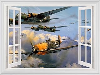 Airplane Stickers Boy Wall Decals Teenage Boy Room Decor 24â€ x 16â€ Military Stickers for Wall Window Wall Decal Airplane Wall Decor Boys Stickers Peel and Stick Wall Decals War Machine Sticker