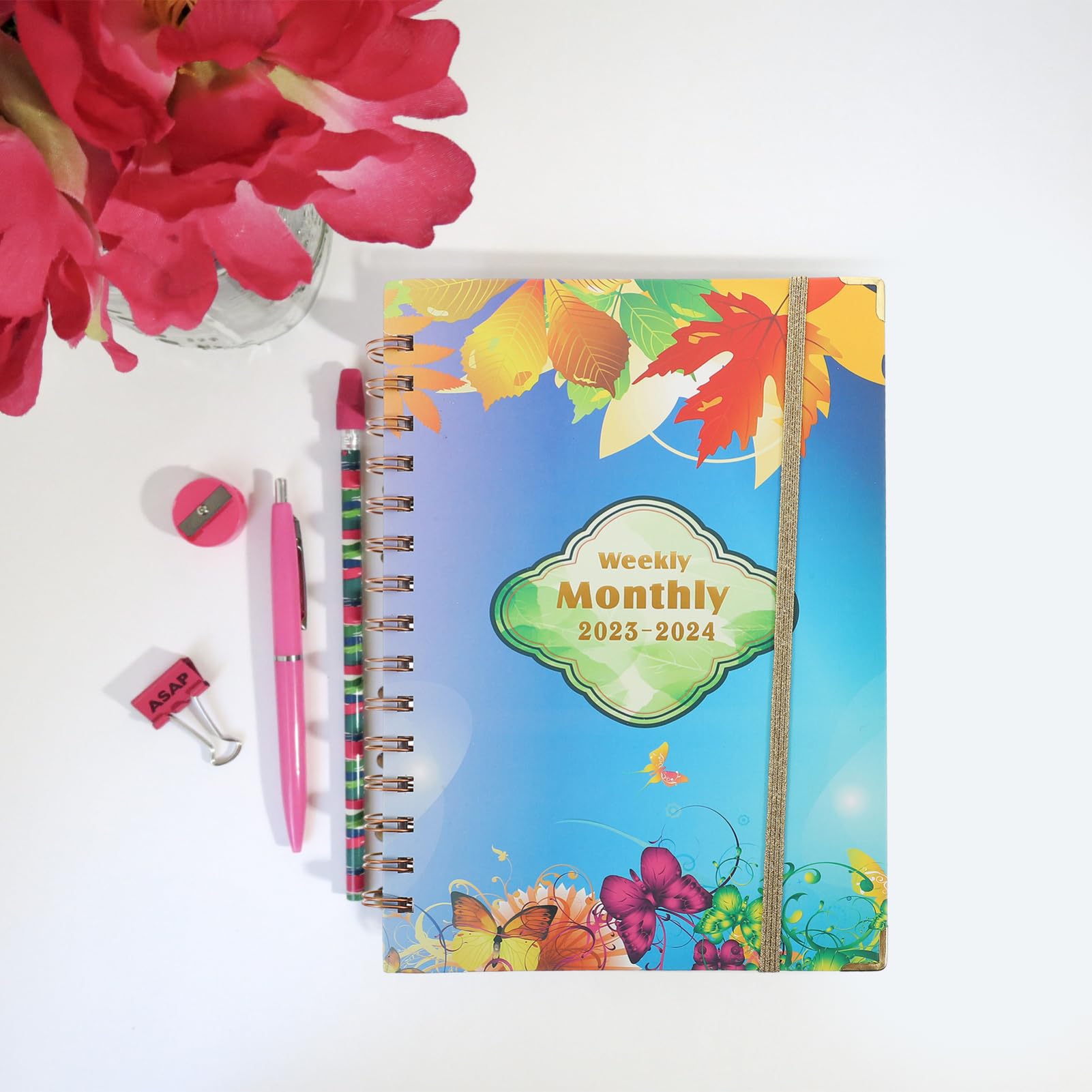 NUOBESTY 5 Pz Libro Agenda 2023 Scrivania Agenda Giornaliera Quaderno Dello Studente Quaderni Per La Scuola Pianificatore Di Calendario Libro Orario Taccuino Con Griglia a Punti Multi Carta