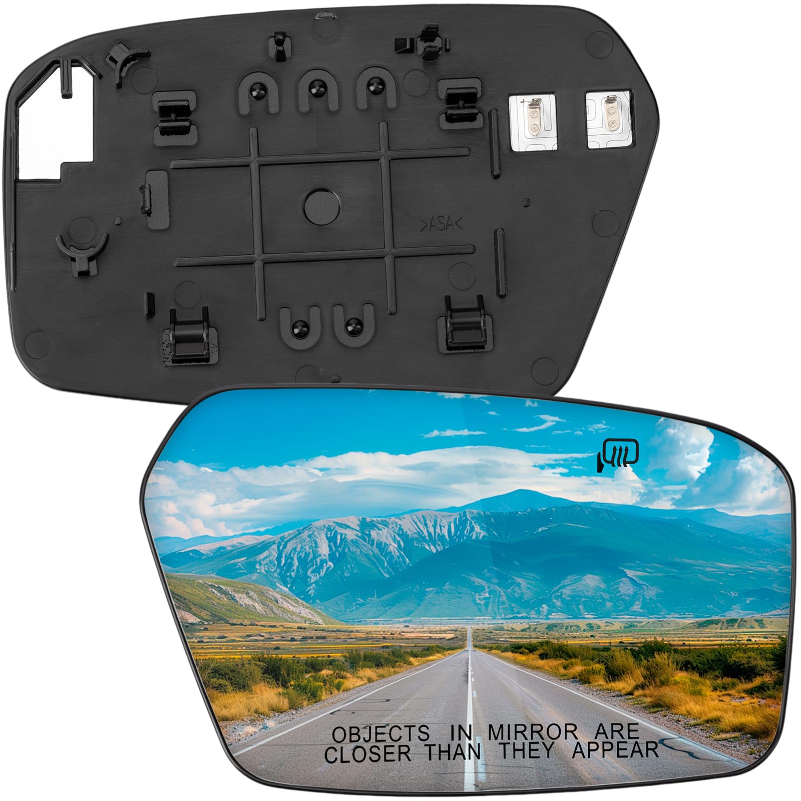 Passenger Side Mirror Replacement for Ford Fusion 2006 2007 2008 2009 2010, for Mercury Milan 2006 2007 2008 2009 2010 - Right Side Mirrors Glass, Rear View Mirror Glass with Power Heated
