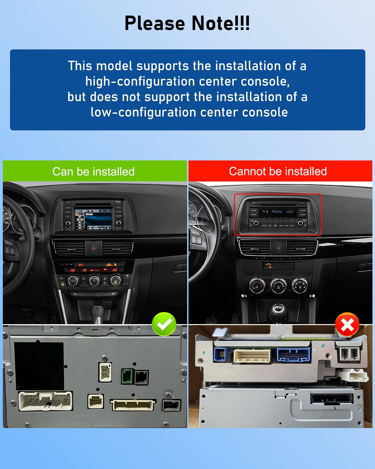 NHOPEEW Radio para Coche 2G+64G con Android para Mazda CX-5 2012-2016 - Carplay inalámbrico y Android Auto WiFi EQ GPS FM RDS + cámara de Marcha atrás AHD