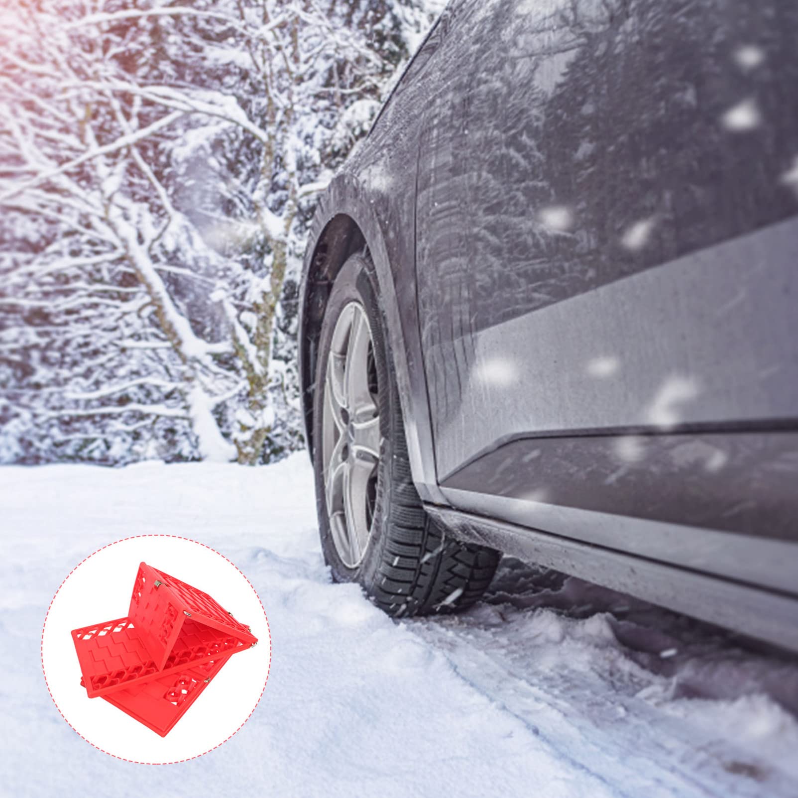 YARNOW Catene da Neve per Auto in Plastico Anti-scivolo e Facili da Installare per Pneumatici, per Guida su Neve e Pioggia Invernale