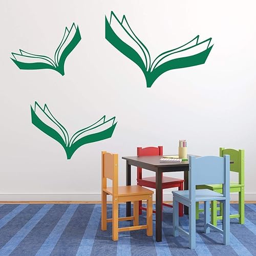 Miniatura 4 de Book Wall Decals - Flying Books Reading Themed Decor - Peel and Stick Removable Vinyl Sticker for Home, Playroom, Library or Classroom