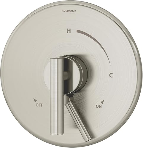 Symmons S-3500-CYL-B-STN-TRM - Moldura de válvula de ducha de diámetro en níquel satinado (válvula no incluida)