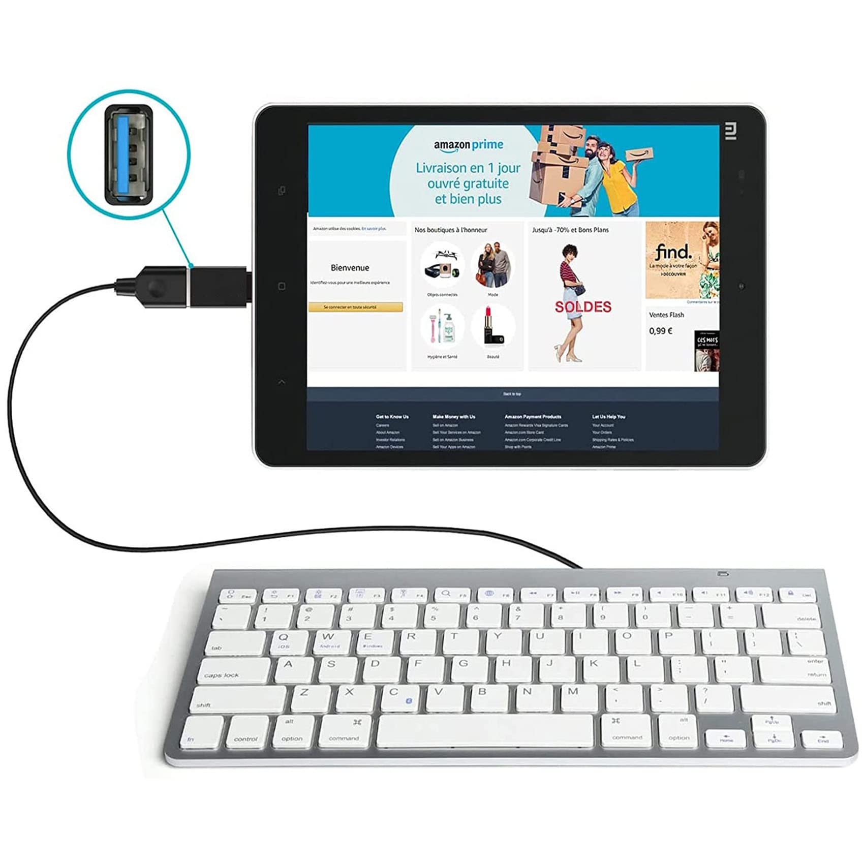 Adattatore USB C a USB 3.0 OTG [4 pezzi], , Adattatore USB C a Micro USB, Trasferimento Dati per MacBook, Phone 13 12, Galaxy S9