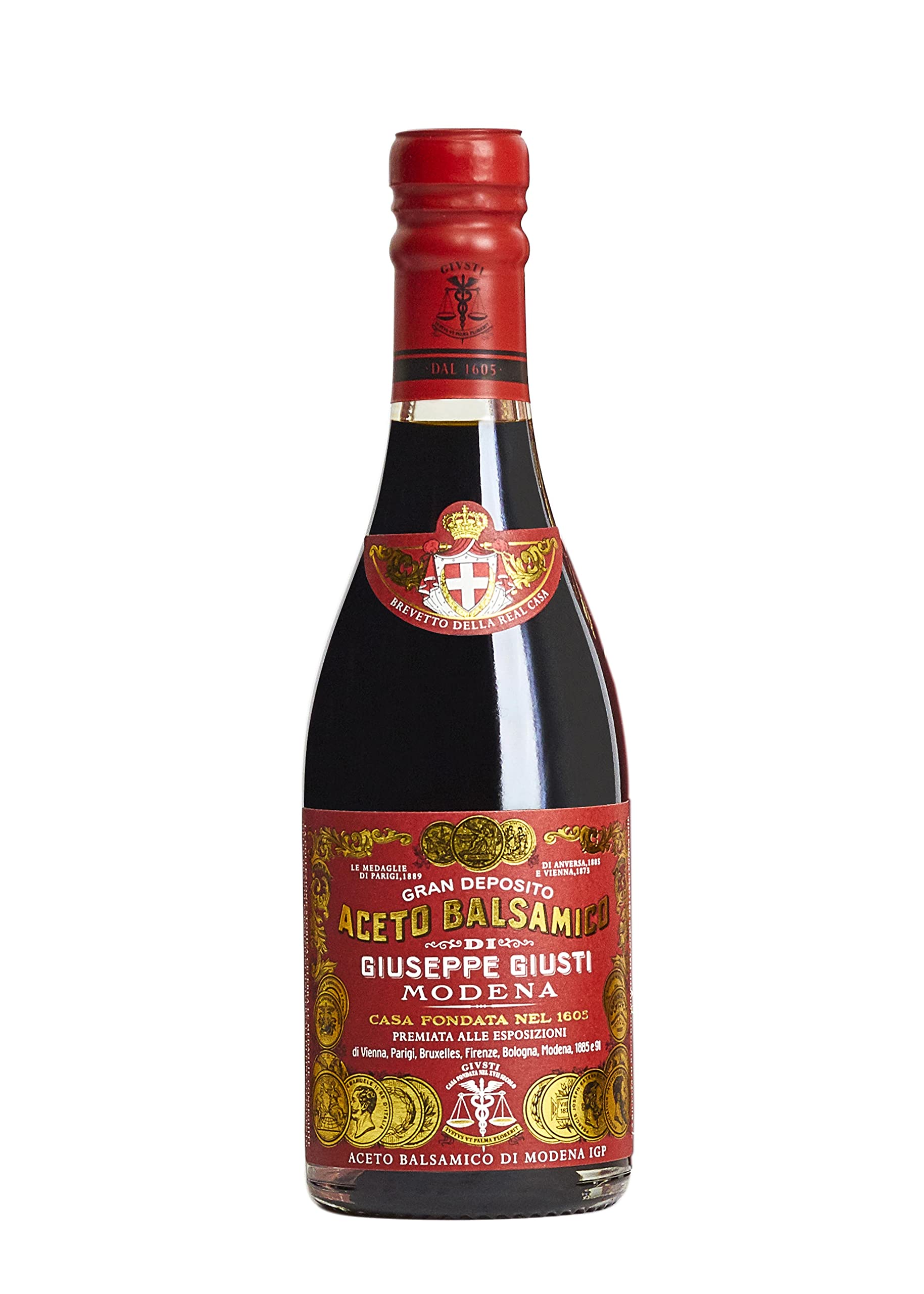 Giusti - Balsamico-Essig aus Modena 3 Goldmedaillen und Condimento Agrodolce Bianco - 2 x 250ml