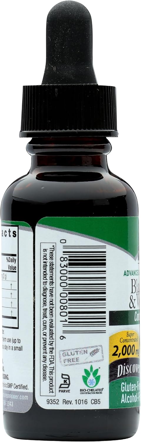 s Answer Bla Walnut and Wormwood 30mL 200mg. Extract, Liquid,