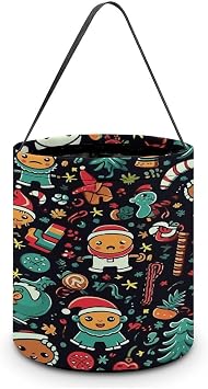Doll Illustration Pattern Halloween Trick Or Treat Bags Candy Bucket