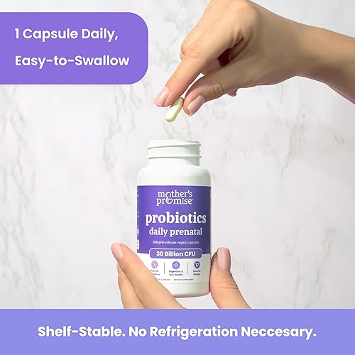 Miniatura 7 de Probióticos prenatales para mujeres | 30 mil millones de UFC, 17 cepas + prebióticos orgánicos | Apoya la digestión, el intestino y la salud