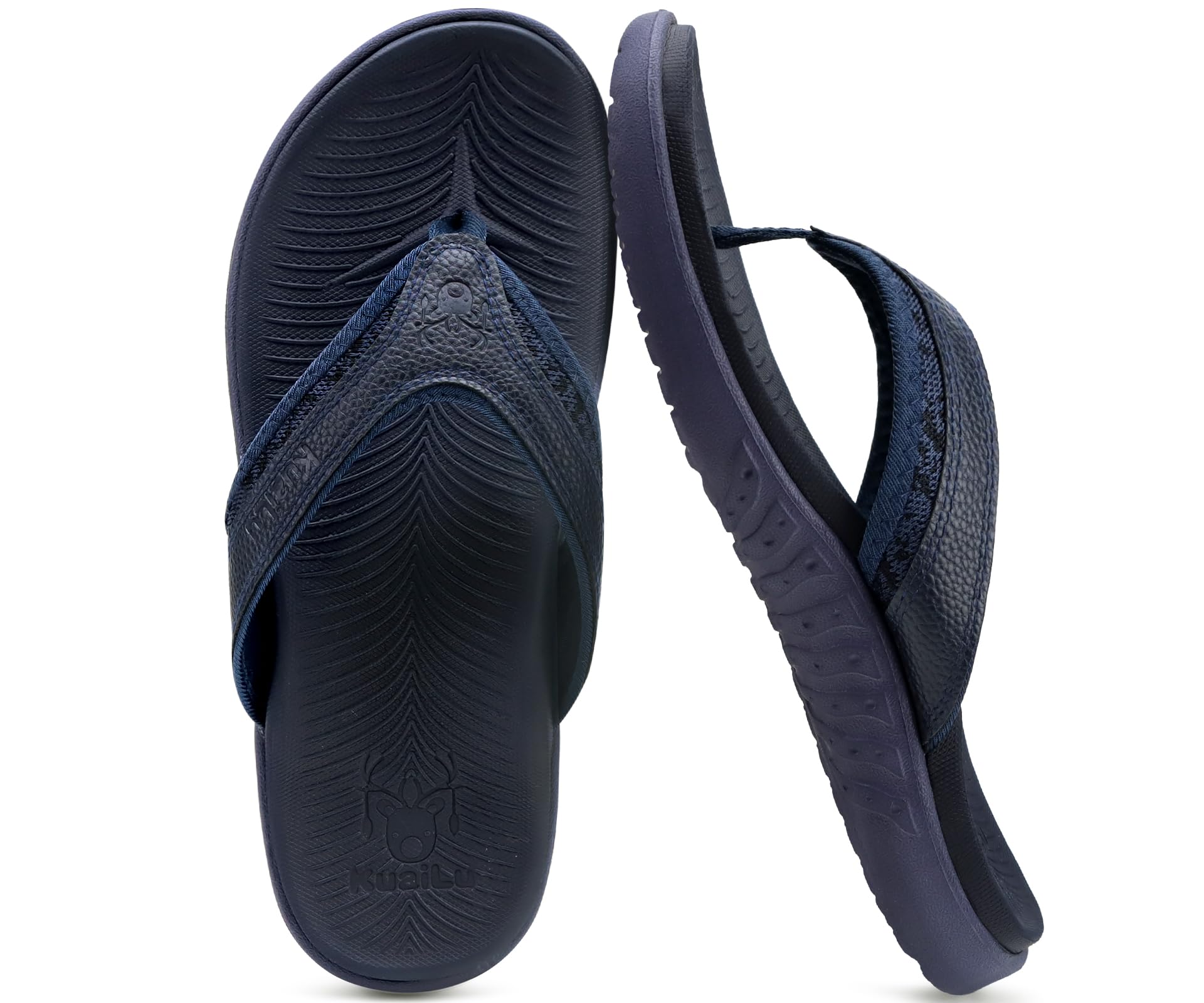 KuaiLu Infradito Uomo con Comode Ortopedichehe Arch Support Spiaggia Piscina Estive Sportivi Sandali Ciabatte Leggere Antiscivolo Gomma Suole 40-49