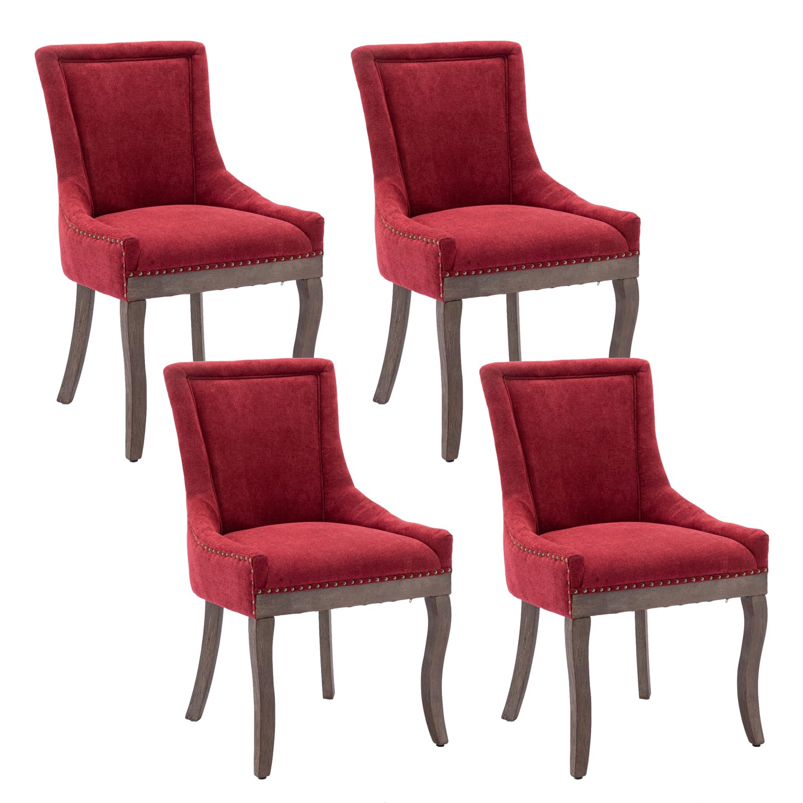 Aoowow Vintage Upholstered Side Chairs Set of 4