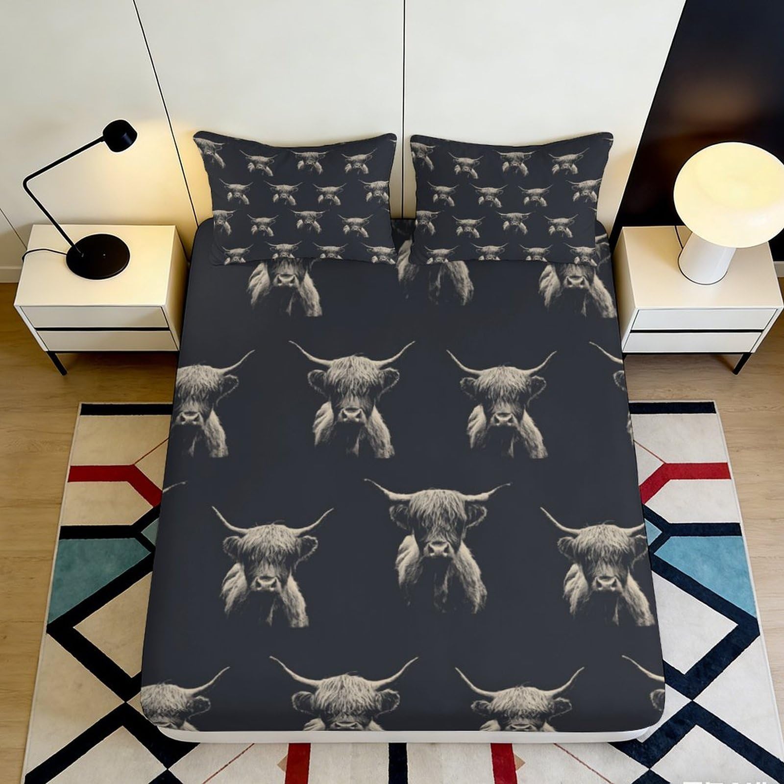 Jwndfkpvxzgl Style-7 3D Printed Fitted Sheet Microfiber Bed Cover For Adults And Teens, Anti-Slip Mattress Protection, Machine Washable, Stylish Bedroom Decor For Home And Guest Rooms 90X200x25cm