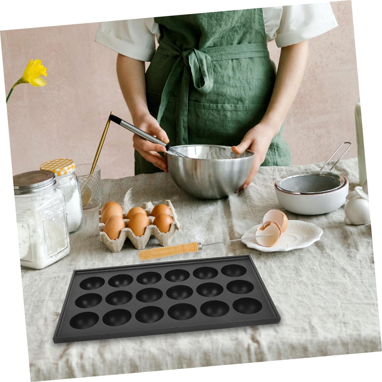 1set Octopus Baking Tray Cavity Nonstick for Fish Quail Eggs and Treats Easy to Ergonomic Design Cooking Needles