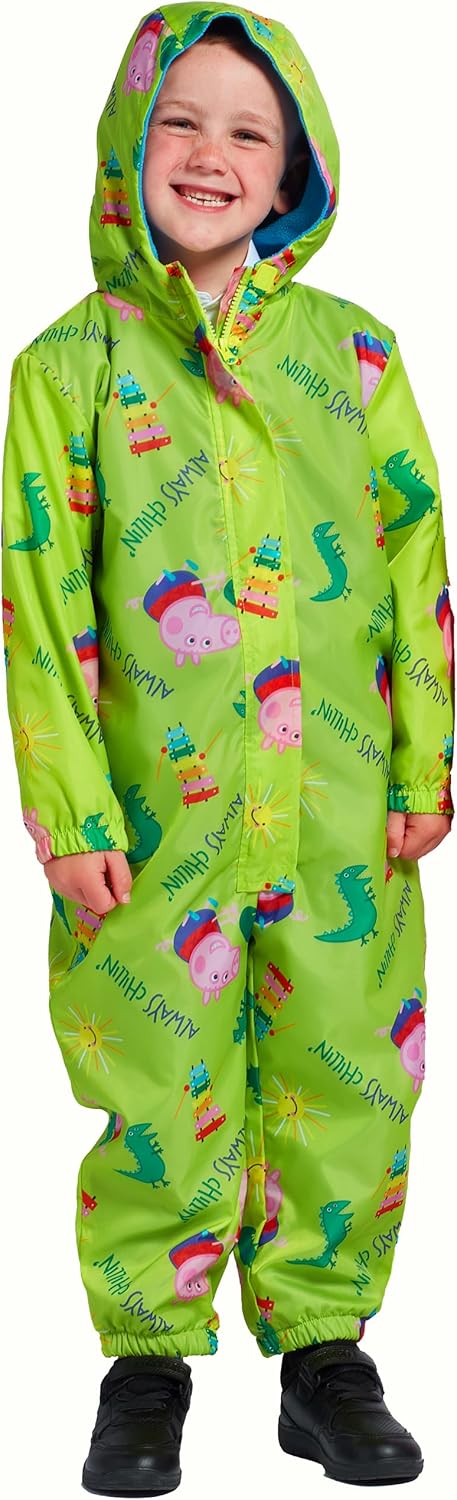 Peppa Pig Rain Suit | George Pig Waterproof Coverall for Toddler