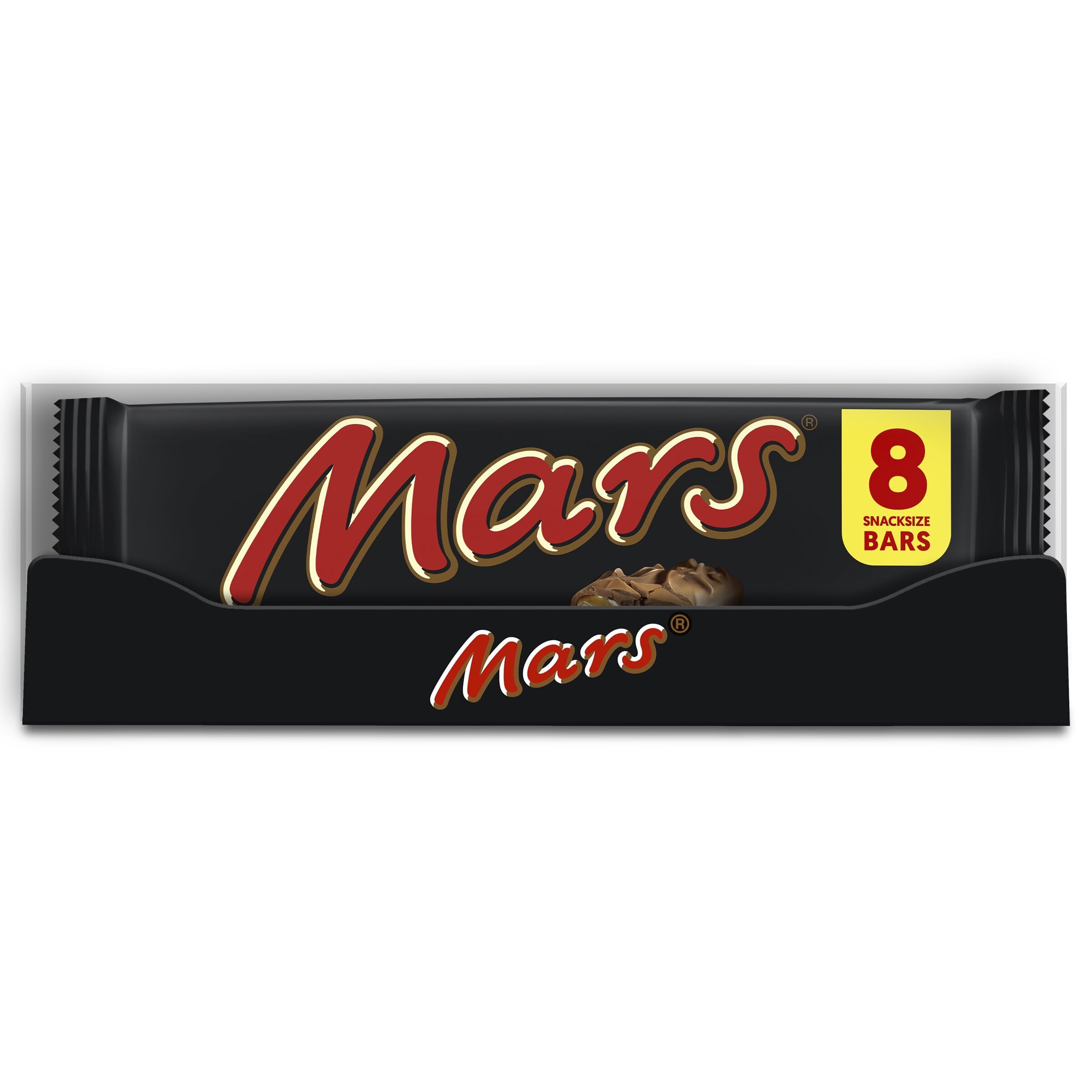 Mars Caramel Chocolate Bars 8 Pack - Milk Chocolate Nougat Multipack for Summer Holidays, On-the-Go Snack, Festival Snacks, Sharing & Party Treats
