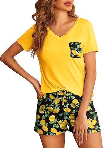 Pajamas Set Shorts Sleepwear Pj 