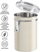 Vista 33 de Frasco hermético Oggi de acero inoxidable con tapa transparente y cierre de sujeción, Plateado