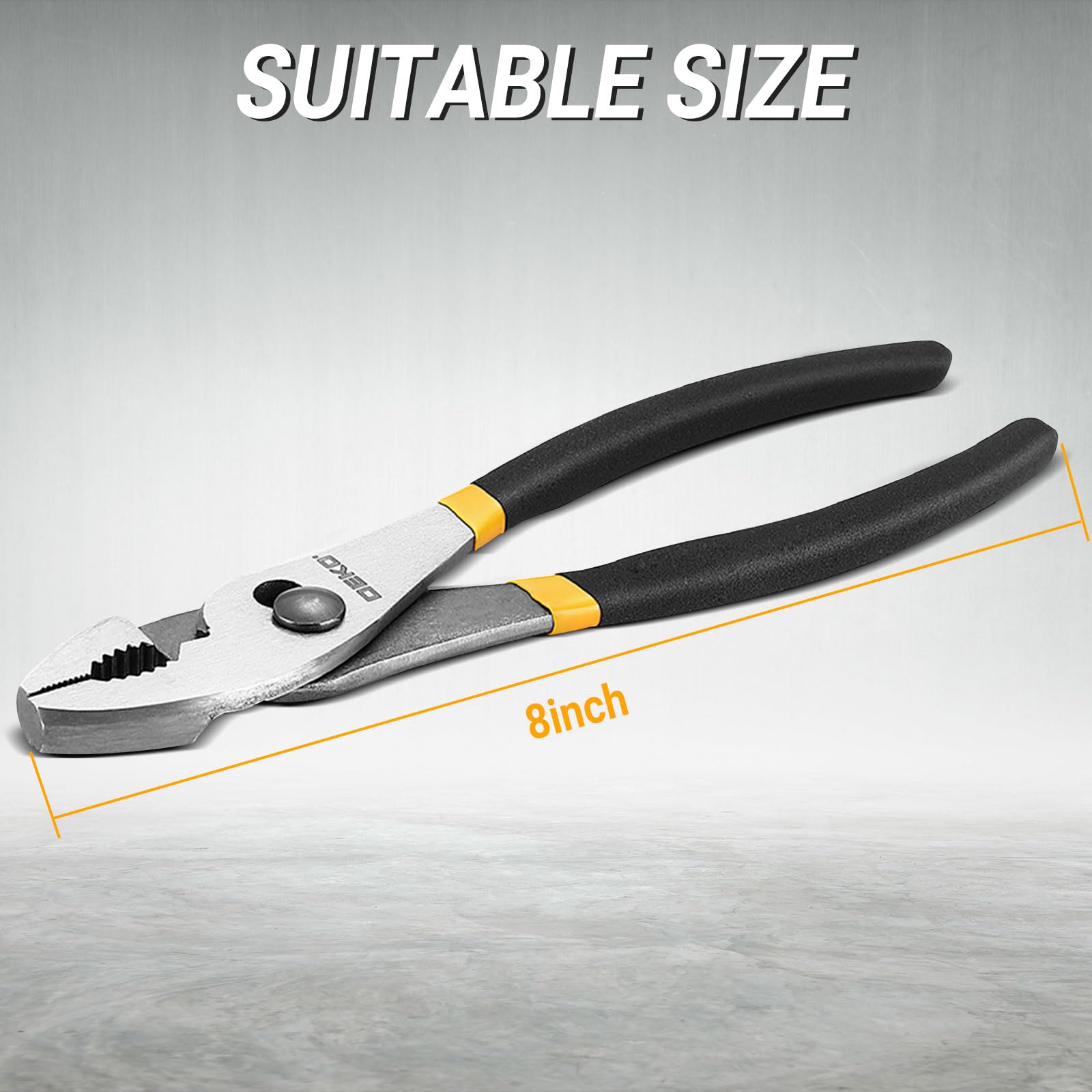 DEKOPRO Slip Joint Pliers - Durable & Comfortable -2 DEKOPRO Slip Joint Pliers - Durable & Comfortable -2