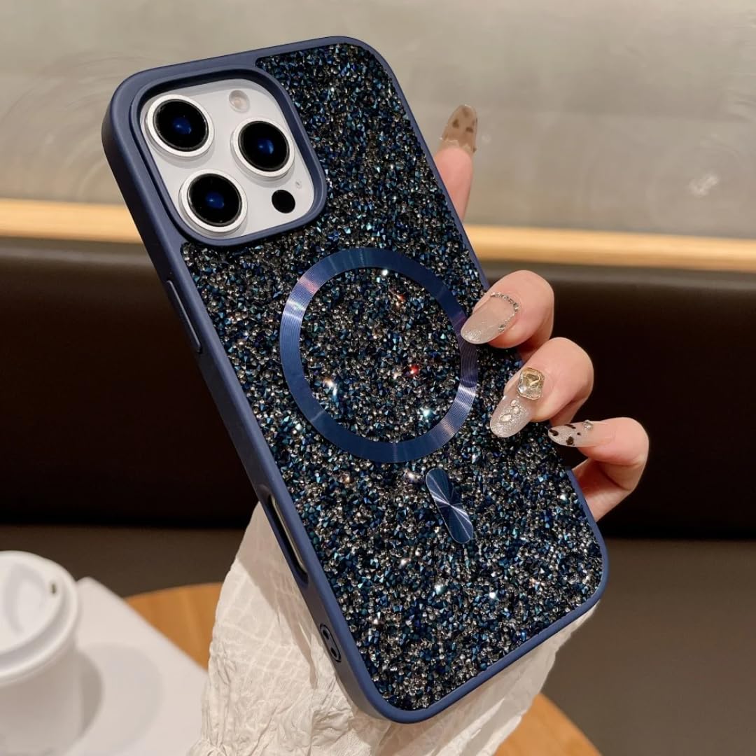 Coque anti choc strass iPhone 15 Pro Max compatible chargeur induction