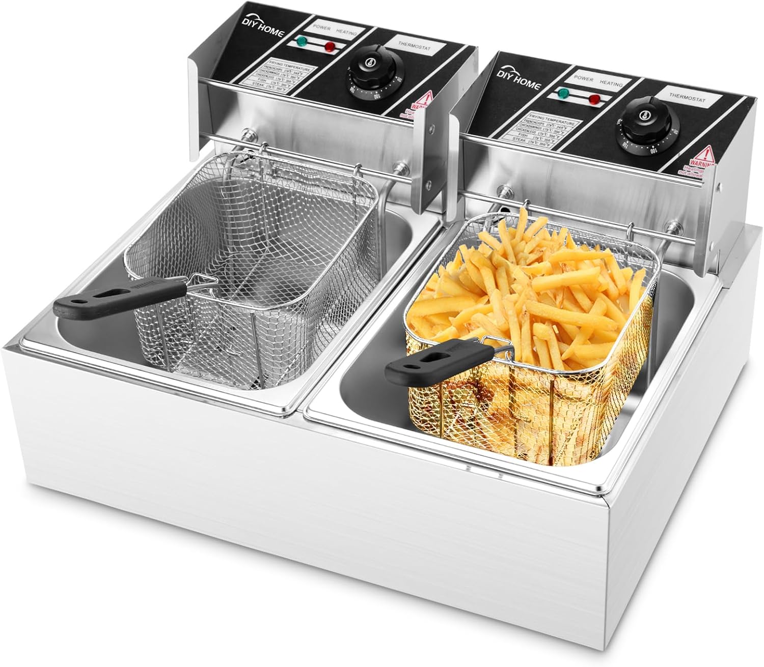 Deep Fryer with Basket 5000W Electric Commercial Deep Fryer